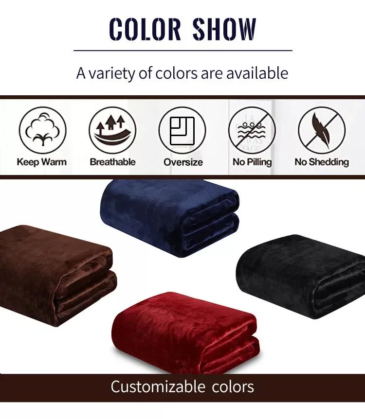 Wholesale OEM Christmas Gift Oekotex-100 Polyester Microfiber Fleece Custom Mink Throw Blanket