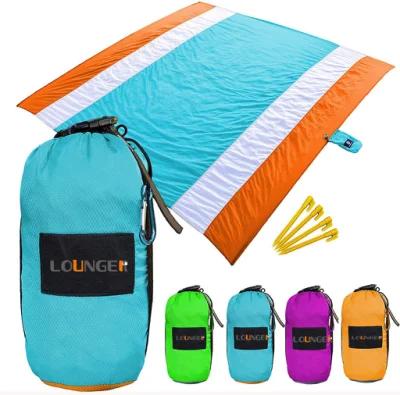 210t Ripstop Nylon Sand Free Mat Picnic Manta para acampar al aire libre Manta de playa