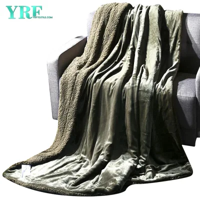 United Nations Donate Coral Fleece Blanket Polar Microfiber Ultra-Soft Army Green para Queen Size